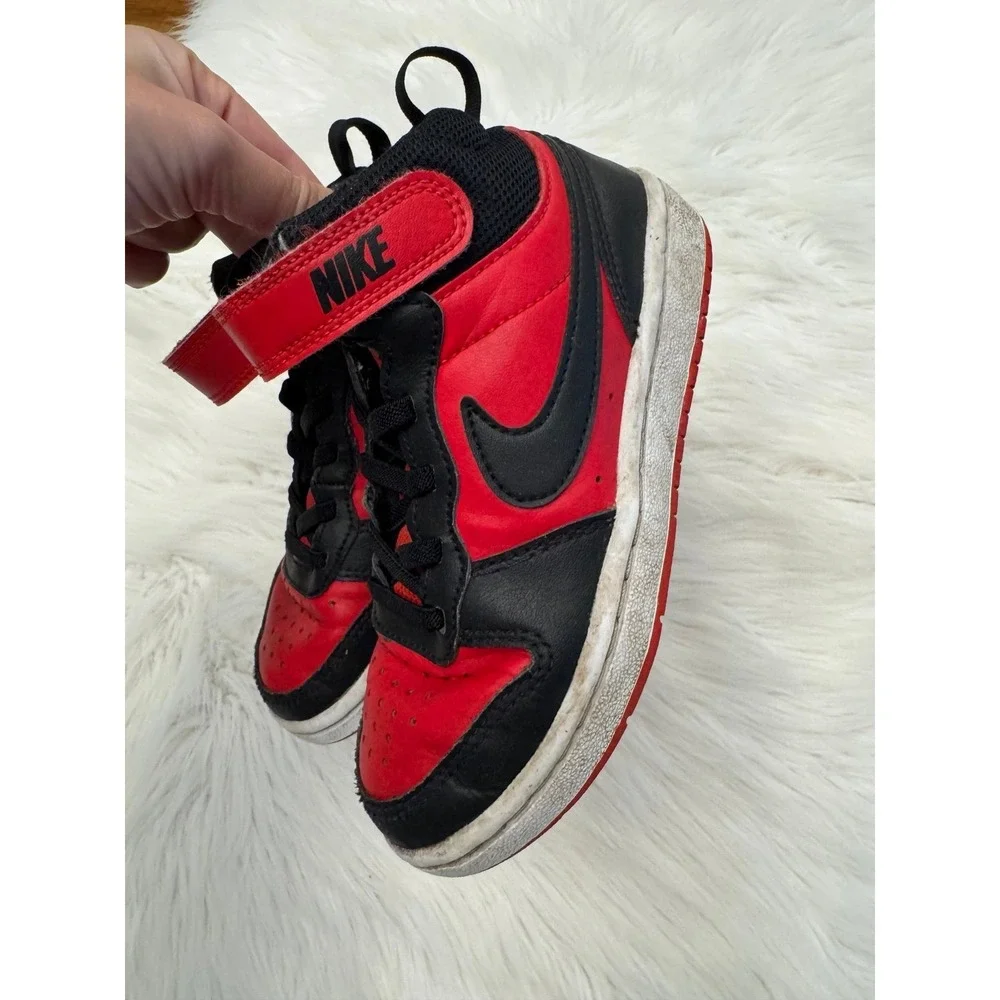Nike mid rise red and black sneakers size 11.5